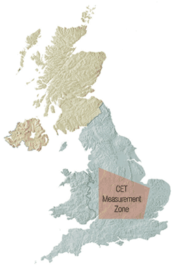 England CET Map
